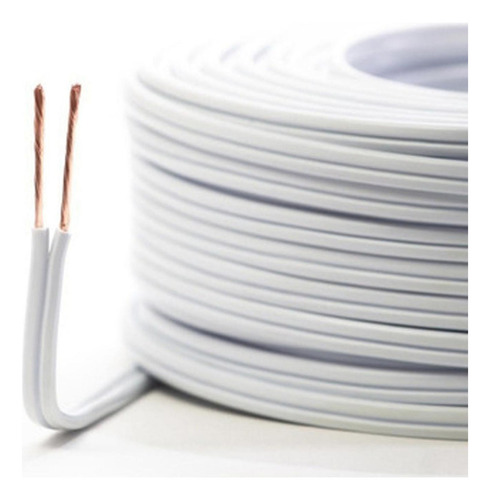 Cable Pot Duplex Cal 10 Blanco 100m Antiflama 100% Cobre Cdc