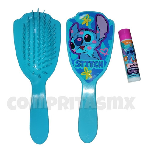 Cepillo Y Peine Cabello Para Bebé Niños Niñas Stich + Brillo