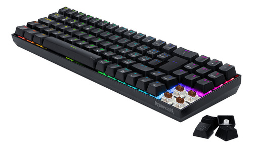 Teclado USB para jugadores Zed Pro Rgb Switch Brown Redragon