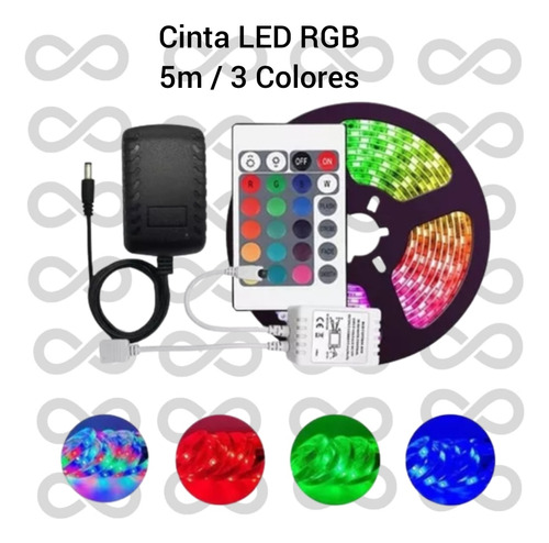 Cinta De Luces Led Rgb 5 Metros / Tres Colores 