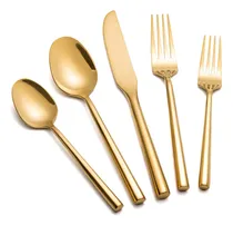 Comprar Kelenfer Juego De Cubiertos Dorados De Acero Inoxidable, 40