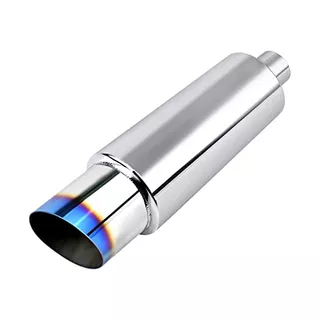 Exhaust Muffler, Stainless Steel Exhaust Tip, Universal...