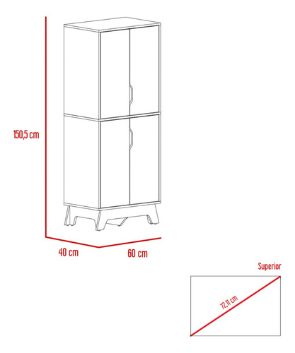 Mueble Microo + Alacena De Cocina - Bicolor Blanco/duna