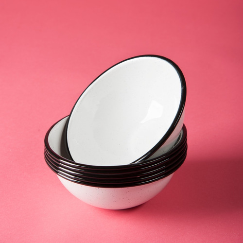Set De Bowl Multiusos Mediano De Peltre, 6 Piezas Blanco