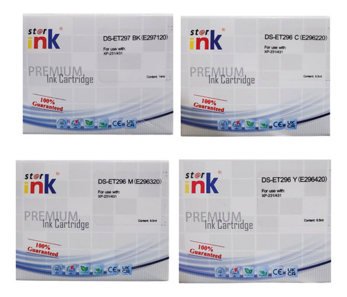 Pack 4 Cartuchos Tintas Alternativas 297 296 Xp231 Epson