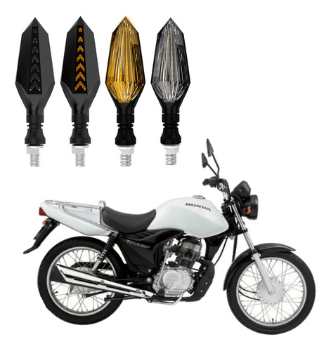 Kit 4 Seta Sequencial P43s Honda Cg 125 Cargo 2007 2008 2009