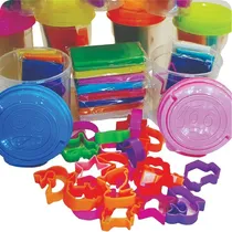 Comprar 20 Baldes Xl Con 2 Masas Para Modelar + 1 Cortante + Sellos