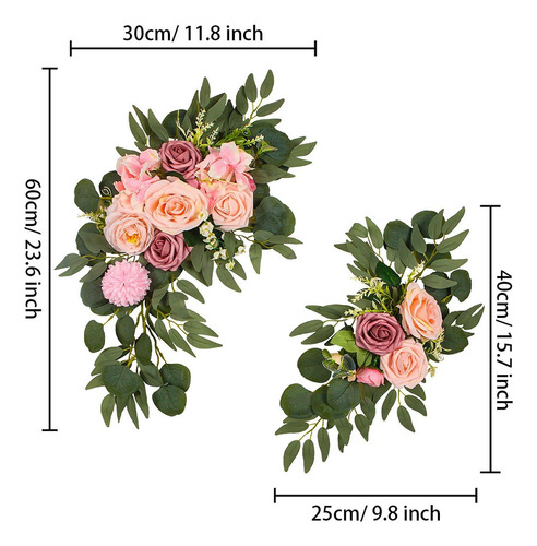 Botín De Flores Artificiales Con Forma De Arco De Boda Para