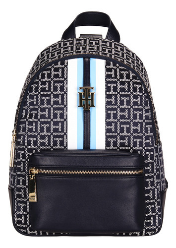 Mochila Tommy Hilfiger Para Mujer 69j7052 Color Azul Diseño De La Tela Talla Única