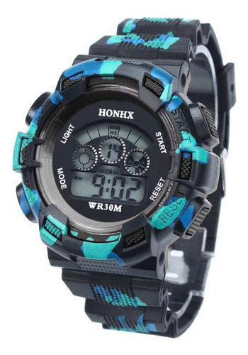 Genial Reloj De Pulsera Deportivo Con Alarma De Cuarzo Led P