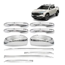 Comprar Jogo De Apliques Cromados Fiat Toro Maçaneta + Retro+ Friso