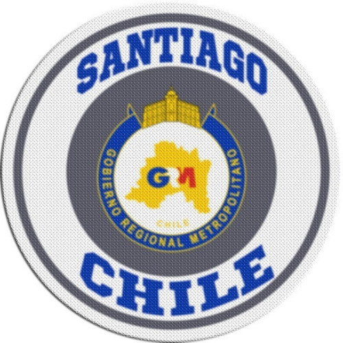 Parche Circular Escudo Chile Region Metropolitana Santiago