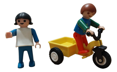 Playmobil Niños Con Triciclo Geobra Nuevo Sin Caja