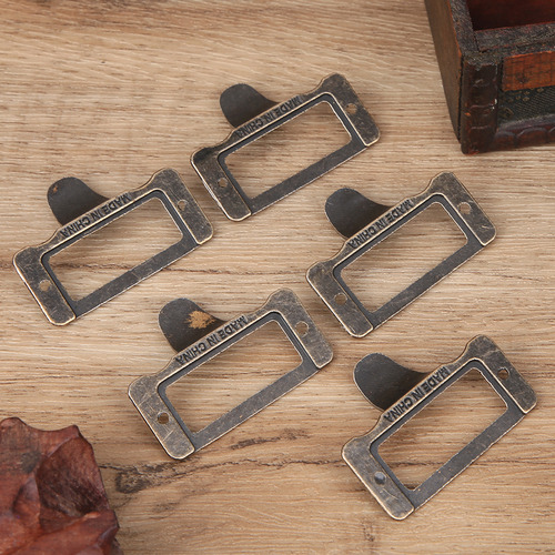 Portaetiquetas De Metal, 6 Piezas, Tiradores De Bronce, Marc