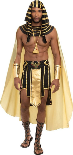 Disfraz/cosplay Rey Egipcio Tutankhamun Dorado Para Hombre