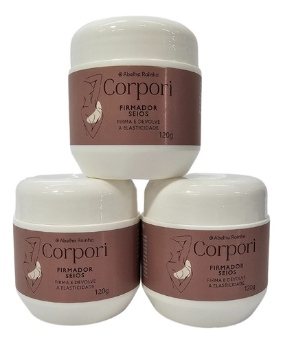 3 Creme Firmador Seios Com Colágeno Corpori Abelha Rainha