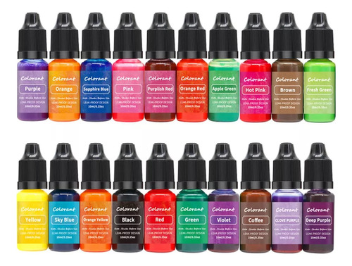 Jabón Colorante Con Forma De Vela, 20 Unidades, 10 Ml