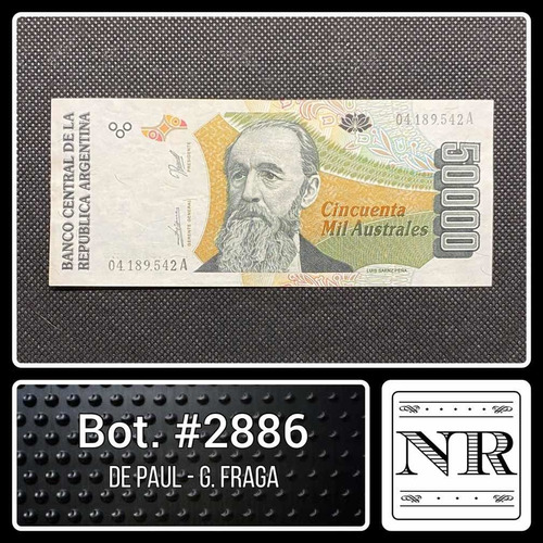 Argentina - 50000 Australes - Año 1989 - Bot #2886 - D P | F