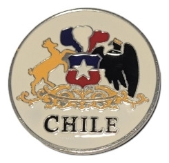 Moneda De Metal Con Iman Escudo Nacional De Chile, Souvenirs