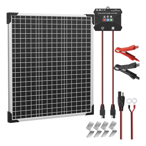 Kit De Panel Solar De 24 V 50 W, Cargador De Batería Solar  