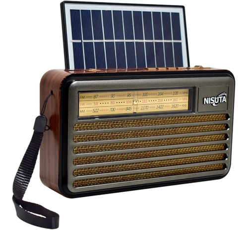 Parlante Radio Retro Nisuta Nsrv22s Bluetooth Fm/am Solar
