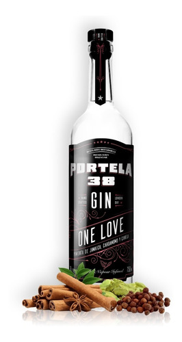 Portela 38 One Love Gin Artesanal London Dry 750ml