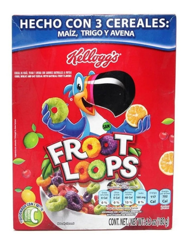 Caja Cereal Froot Loops De 180 Grs Con 28 Piezas