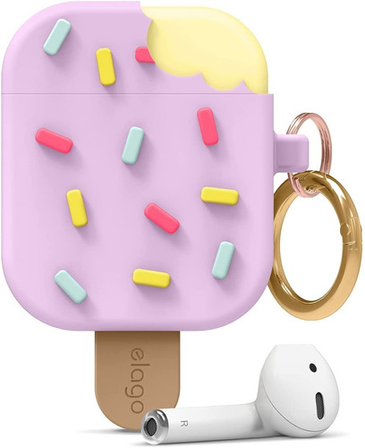 Funda Con Llavero Para Aud Fonos AirPods 1 Y 2 De Apple En