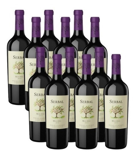 Vino Serbal Malbec Caja 12x750ml Bodega Atamisque