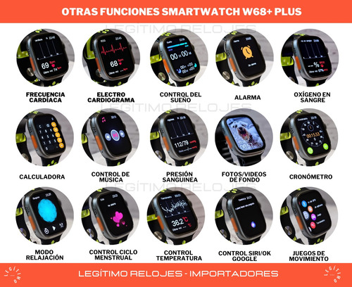 Imagen 9 de 10 de Smartwatch W68+ Ultra Sport Reloj Inteligente Deportivo Orig