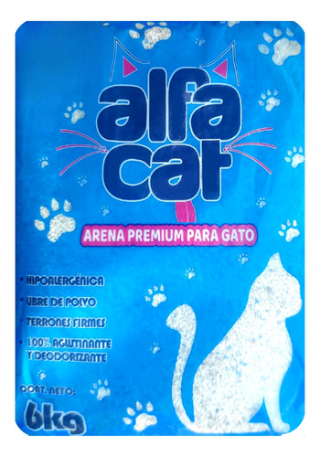 6 Kg Alfa Cat Arena Premium Para Gato 