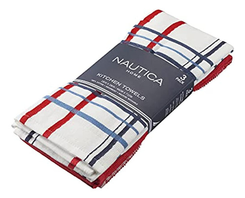 Nautica Cotton Classics Juego De Toallas De Cocina De 3 Piez