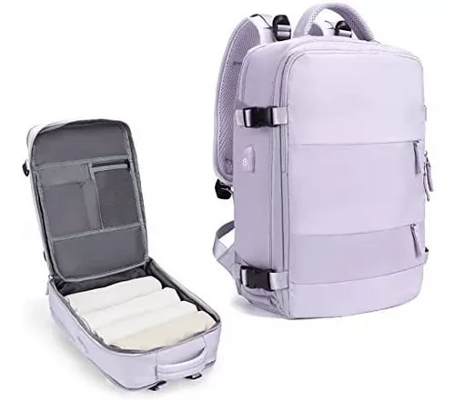 Mochila Cuadrada Impermeable P/ Deporte Aire Libre-morado