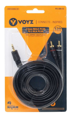 Cable 2 Rca A Plug 3.5mmm Ps-209 Hp Audio