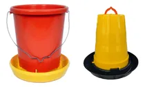 Comprar 3 Comederos 12kg Y 3 Bebederos 5.25l Colgantes Pollo Gallina