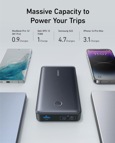 Banco De Energía Anker Powercore 24k 24,000 Mah 65w Para Mac