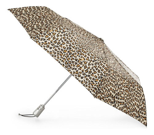 Paraguas Automático Isotoner Totes Con Diseño De Leopardo Ne