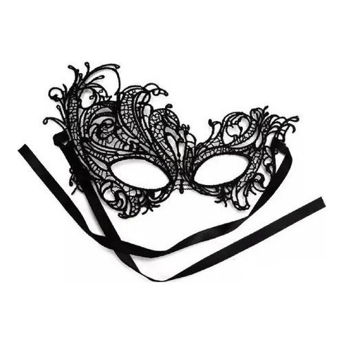 Antifaz Mascara Encaje Ajustable Tela Halloween Lenceria