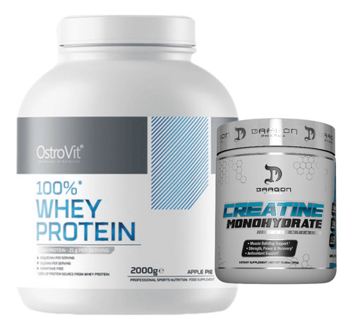 Whey Ostrovit 4.4 Lbs + Creatina Dragon Pharma 300 Gr Chocolate