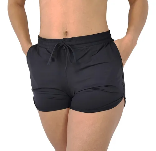 Shorts Feminino Curto Praia Piscina Plus Size Lycra Elastano