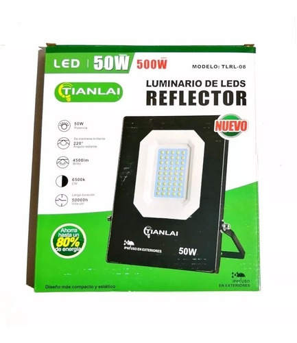 Reflector Led 50w Potente Iluminación Ultra Delgado 3 Pack