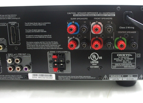 Receiver Onkyo Tx-sr507 5.1 Canais Home Theater A/v Surround 110v