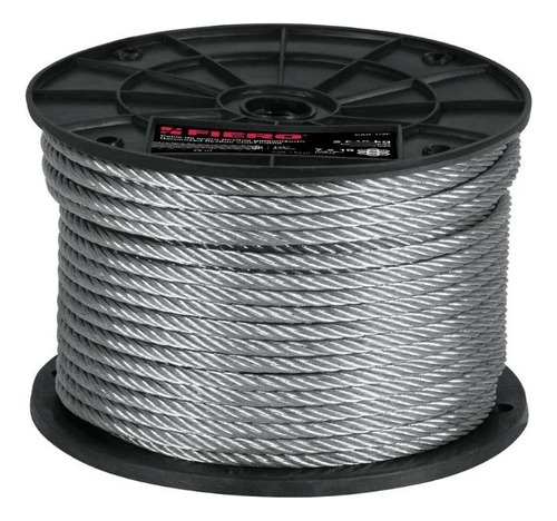 Cable De Acero 1/4 Flexible 7x19 Hilos 75m Fiero 44213