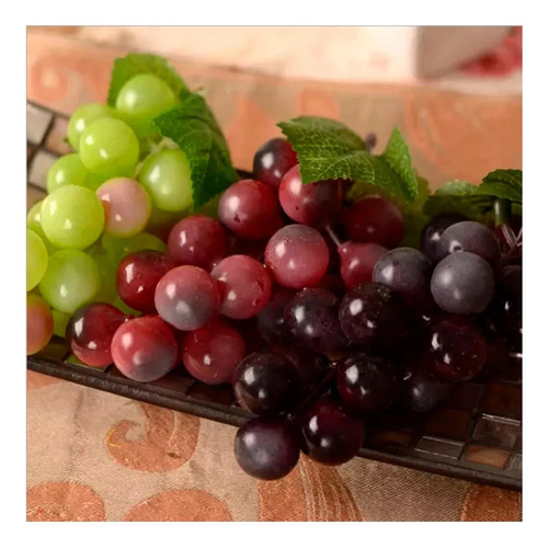 Decoracion Uvas Artificiales De Negro Rojo Verde Para Hogar
