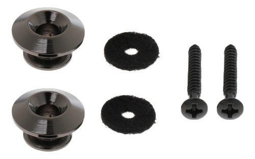 Botón De La Correa Negra 2pcs Tornillo De Montaje Para Las
