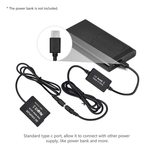 Acoplador De Batería Ficticio Usb Fz200 Dmc-fz2500 G95 Lumix