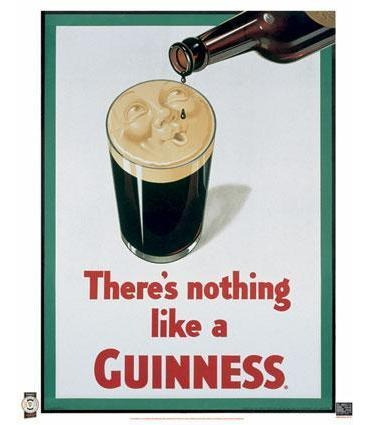 Poster De Una Publicidad De Cerveza Guinness - La Luna