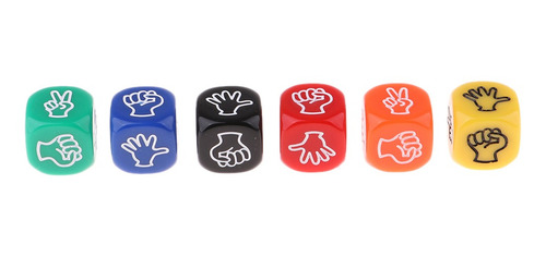 Imagen 9 de 10 de 4x6x Dados De Tijeras De Papel De Piedra Seis Dados De Juego