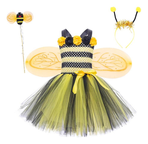 Vestido De Princesa Cosplay De Abeja Para Niños De Halloween