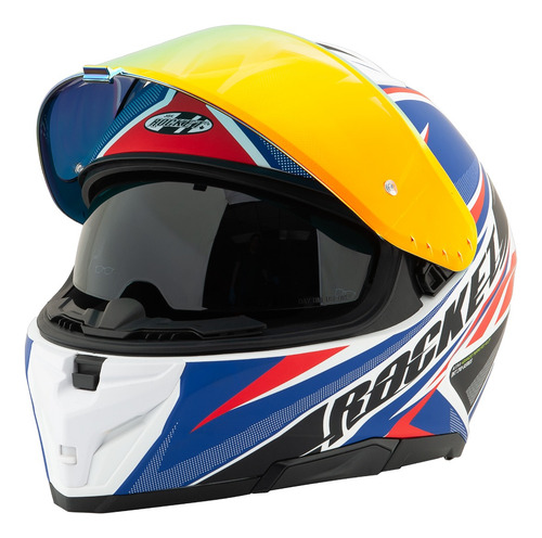 Casco Integral Joe Rocket Rkt210 Reactor + Mica Iridium Azul Lisa L